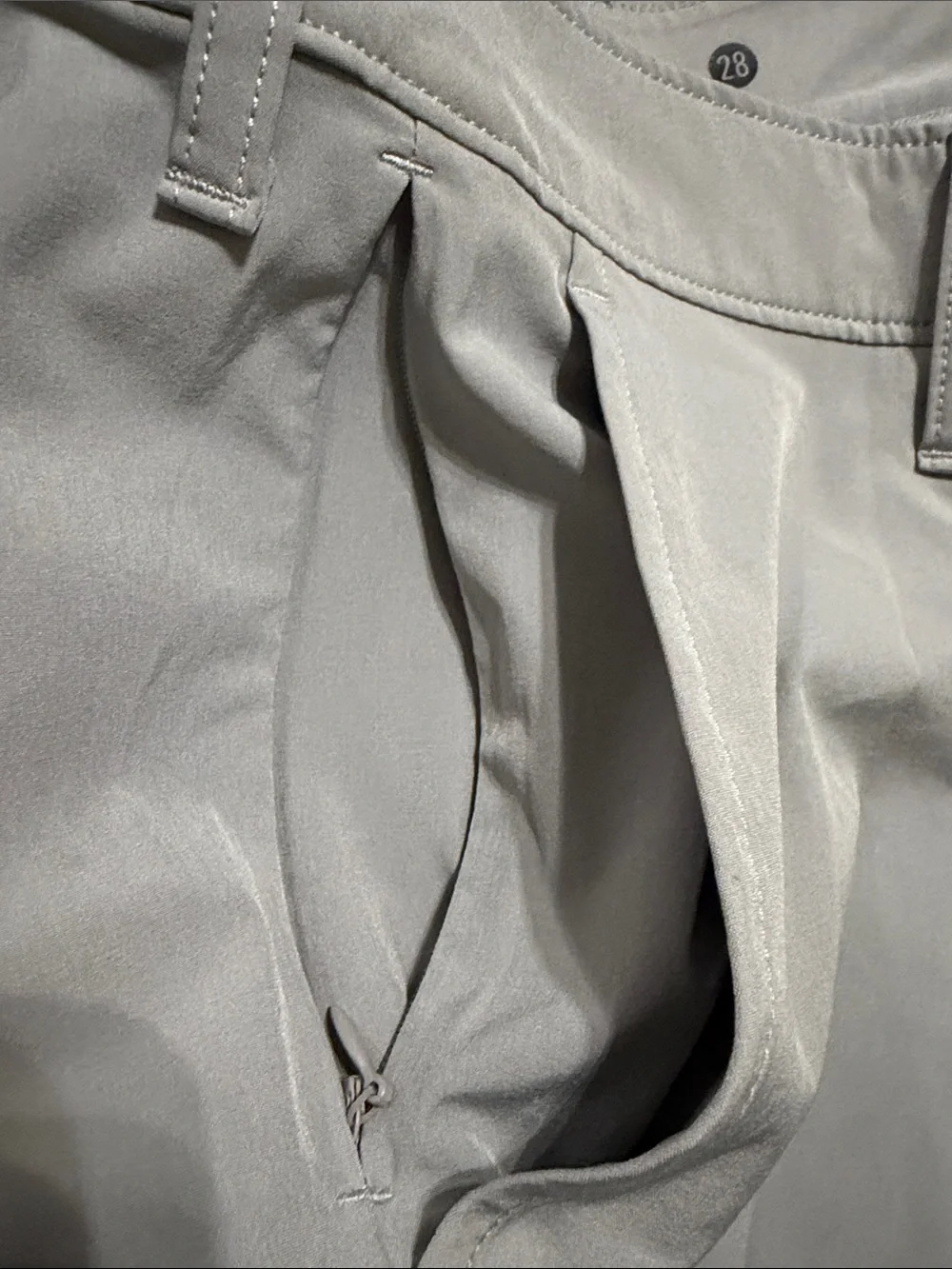 Hollister Men's Light Gray Flat Front Performance Shorts